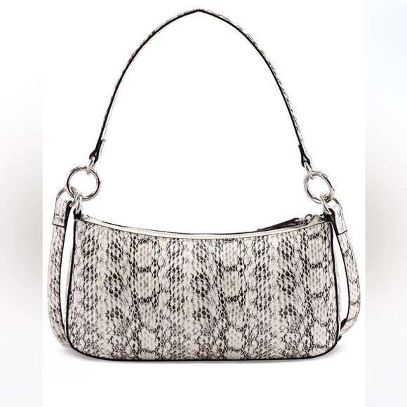 ALFANI Solid Payton print faux leather crossbody Baguette - Picture 1 of 5